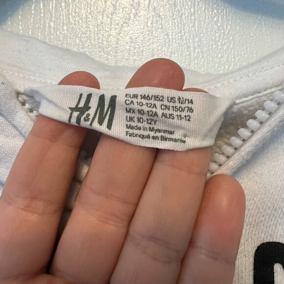 H&M White NASA Cotton Zip Jumpsuit, Unisex Youth 12-14, Halloween or Loungewear - Picture 5 of 9